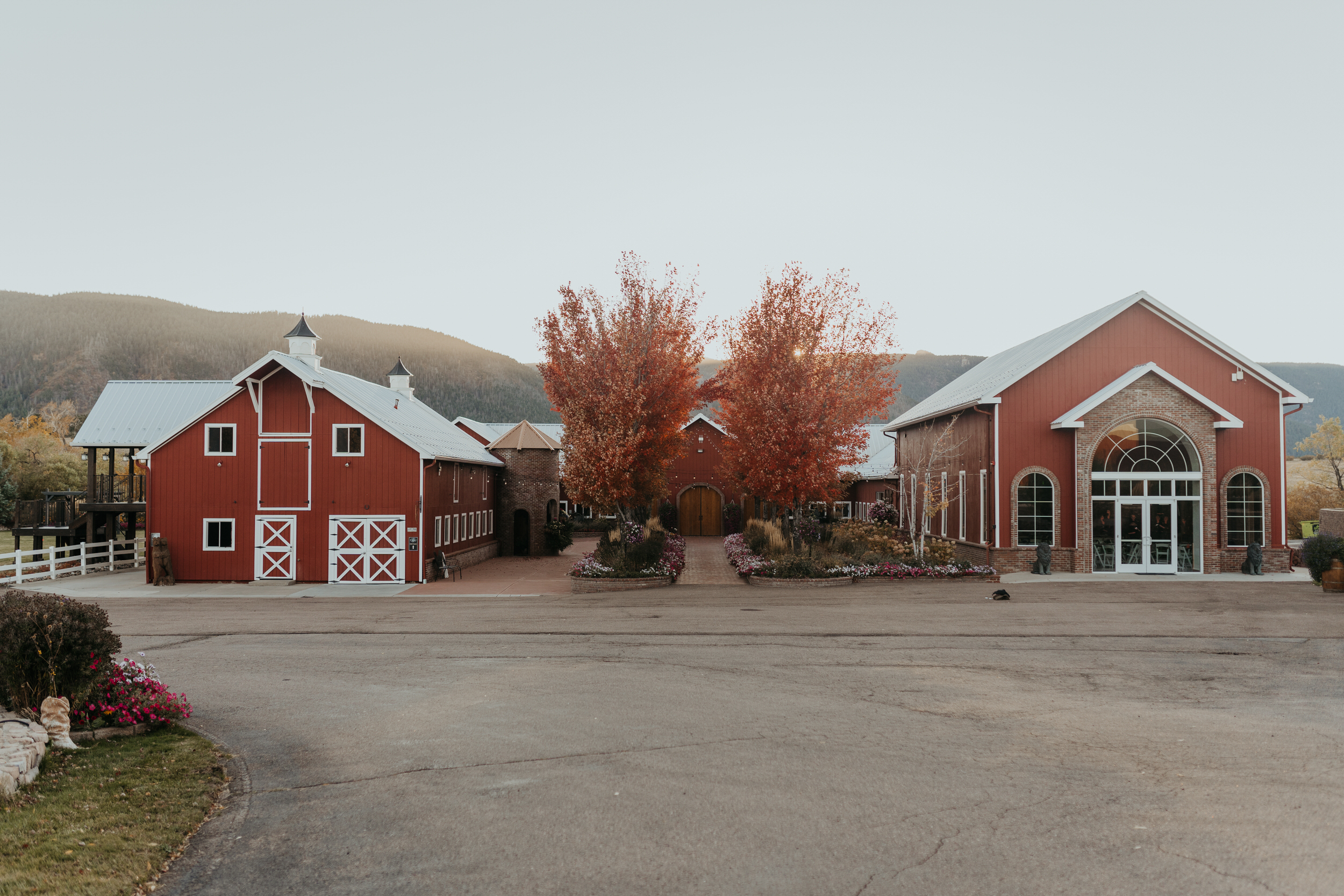 Crooked Willow Farms Wedding Venue at Sunset