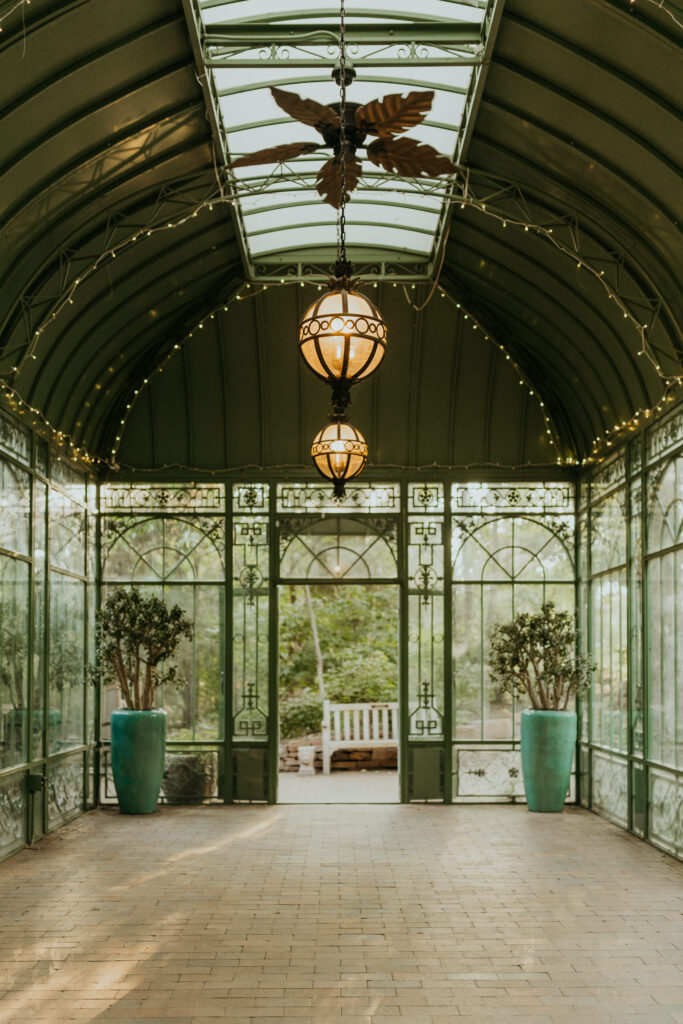 An inside look at the interior space of the Denver Botanic Gardens Mosaic Gallery