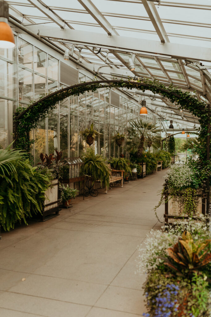 Inside the Orangery at the Denver Botanic Gardens in the Summer